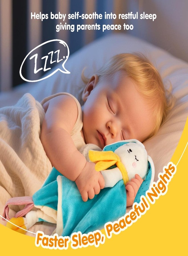 هاهالاند بطانية أمان للأطفال من هاهالاند، لعبة حسية معلقة من القطيفة مع عضاضة، خشخيشة وصوت خشخشة للأطفال من عمر 0-3-6-12 شهرًا، طقم عيد الميلاد للأولاد والبنات للعب والتدفئة - Image 3